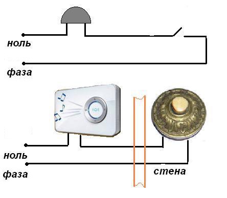 Схемы подключения дверного звонка