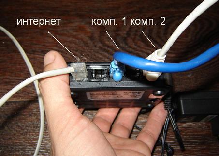 Подключения двух компьютеров к интернету