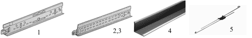 Элементы подвесной системы потолка